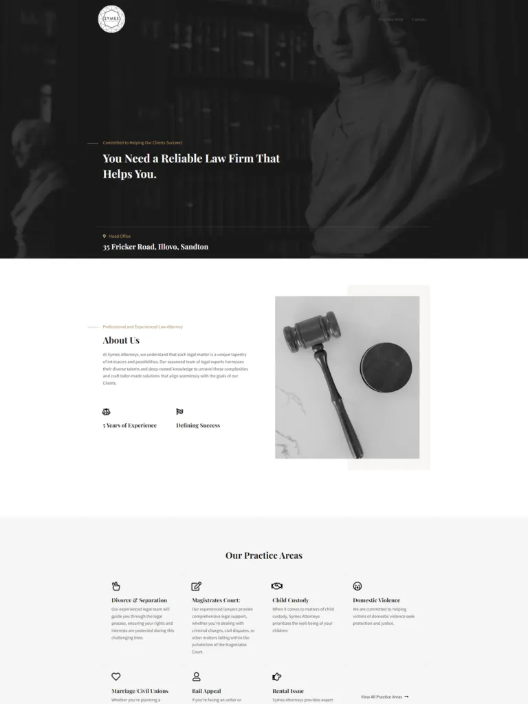 Symes, Website Design